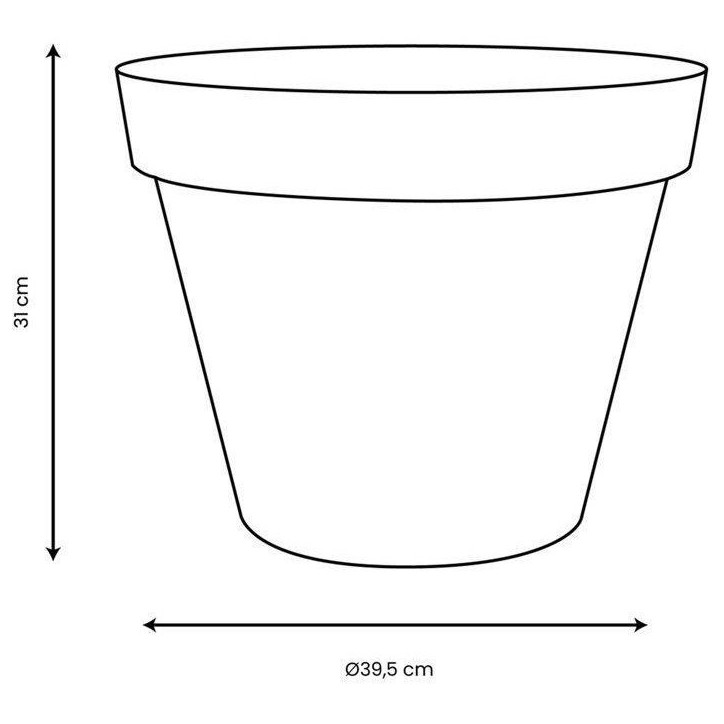 Pot de fleur Rond - Ø 40 cm - EDA - Toscane - 23 L - Intérieur/Extérieur - Ø 40 x H.31 cm - Bleu Jean Pot de fleur Rond - Ø 40 cm - EDA - Toscane - 23 L - Intérieur/Extérieur - Ø 40 x H.31 cm - Bleu Jean