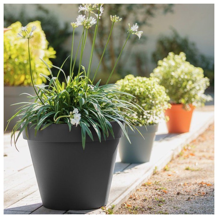 Pot de fleur Rond - Ø 60 cm - EDA - Toscane - 76 L - Intérieur/Extérieur - Ø 60 x H.47 cm - Orange Terre Battue Pot de fleur Rond - Ø 60 cm - EDA - Toscane - 76 L - Intérieur/Extérieur - Ø 60 x H.47 cm - Orange Terre Battue