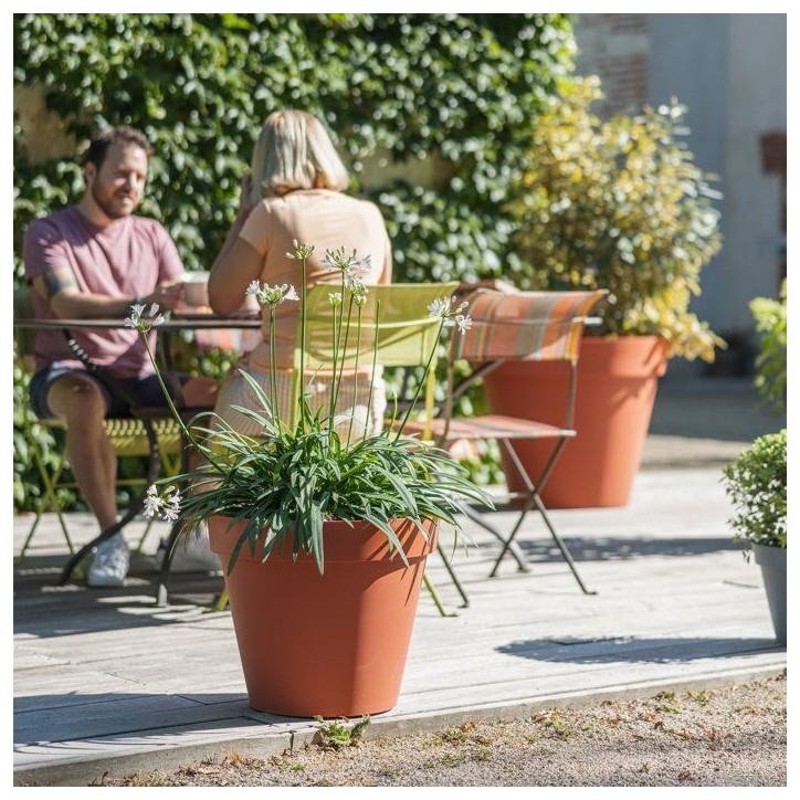 Pot de fleur Rond - Ø 60 cm - EDA - Toscane - 76 L - Intérieur/Extérieur - Ø 60 x H.47 cm - Orange Terre Battue Pot de fleur Rond - Ø 60 cm - EDA - Toscane - 76 L - Intérieur/Extérieur - Ø 60 x H.47 cm - Orange Terre Battue