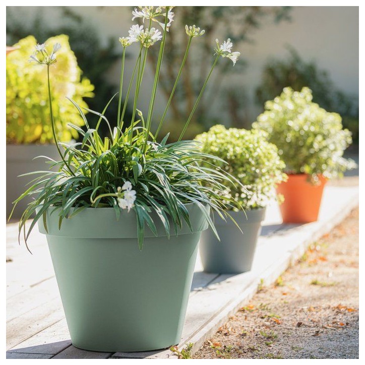 Pot de fleur Rond - Ø 60 cm - EDA - Toscane - 76 L - Intérieur/Extérieur - Ø 60 x H.47 cm - Orange Terre Battue Pot de fleur Rond - Ø 60 cm - EDA - Toscane - 76 L - Intérieur/Extérieur - Ø 60 x H.47 cm - Orange Terre Battue