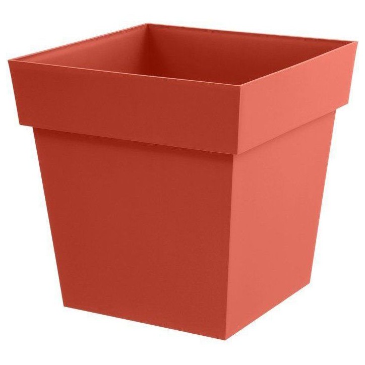 Pot de fleur carré - Toscane - EDA - 39 x 39 x H. 39 cm - Intérieur / Extérieur - 38L - Orange Terre Battue Pot de fleur carré - Toscane - EDA - 39 x 39 x H. 39 cm - Intérieur / Extérieur - 38L - Orange Terre Battue