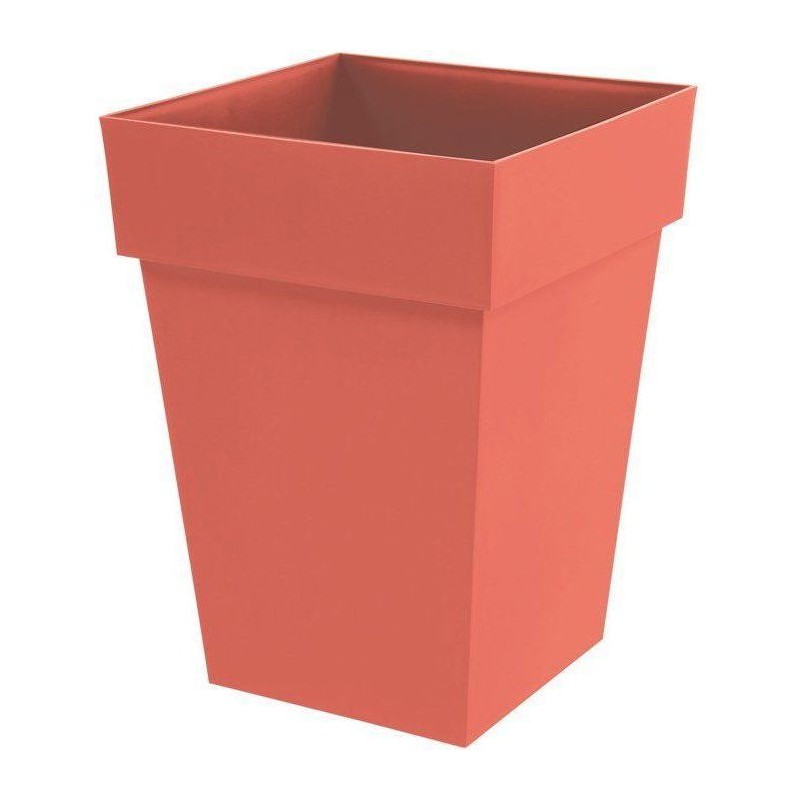 Pot de fleur mi-haut carré - Toscane - EDA - 39 x 39 x H. 53 cm - Int