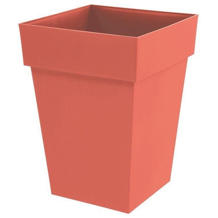 Pot de fleur mi-haut carré - Toscane - EDA - 39 x 39 x H. 53 cm - Intérieur / Extérieur - 51 L - Orange Terre Battue Pot de fleur mi-haut carré - Toscane - EDA - 39 x 39 x H. 53 cm - Intérieur / Extérieur - 51 L - Orange Terre Battue