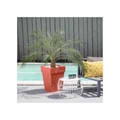 Pot de fleur mi-haut carré - Toscane - EDA - 39 x 39 x H. 53 cm - Int