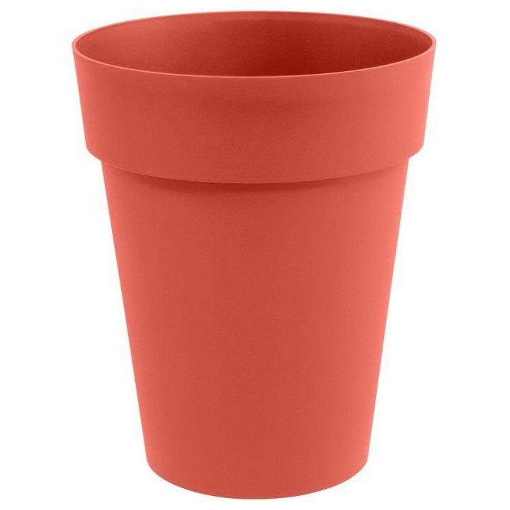 EDA - Pot de fleurs Rond mi-haut - Toscane - Ø 44 x 53 cm - Intérieur / Extérieur - 50 L - Orange Terre Battue