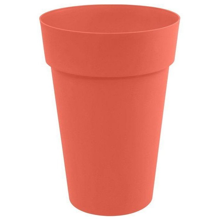 EDA - Pot de fleurs Rond haut- Toscane - Ø 46 x H 65 cm - Intérieur / Extérieur - 67 L - Orange Terre Battue