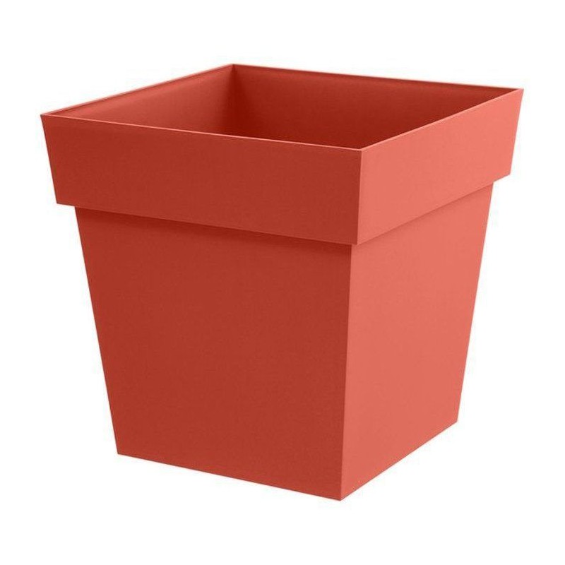 Pot de fleur carré - Toscane - EDA - 32 x 32 x H. 32 cm - Intérieur
