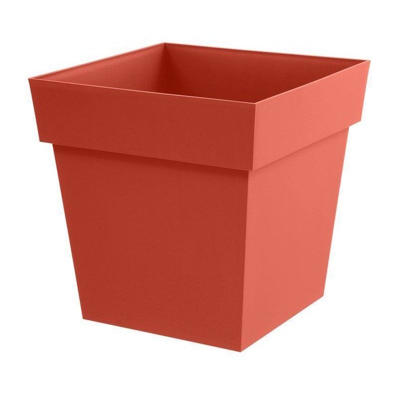 Pot de fleur carré - Toscane - EDA - 49,5 x 49,5 x H.52,5 cm - Intér