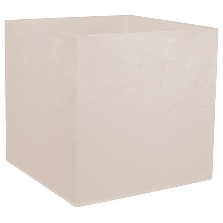 Pot de fleurs Carré 50 cm - EDA - Volcania - 57 L - Intérieur/Extérieur - Décor Pierre - 49,5 x 49,5 x H. 49,5 cm - Beige Ca Pot de fleurs Carré 50 cm - EDA - Volcania - 57 L - Intérieur/Extérieur - Décor Pierre - 49,5 x 49,5 x H. 49,5 cm - Beige Ca