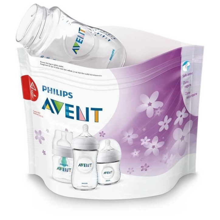 Sachets de stérilisation - PHILIPS AVENT - Micro-ondes - 5 sachets Sachets de stérilisation - PHILIPS AVENT - Micro-ondes - 5 sachets