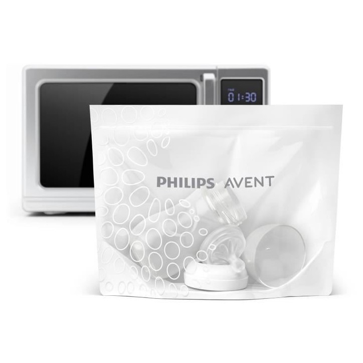 Sachets de stérilisation - PHILIPS AVENT - Micro-ondes - 5 sachets Sachets de stérilisation - PHILIPS AVENT - Micro-ondes - 5 sachets