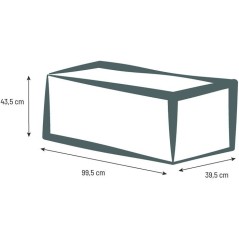 Jardiniere - EDA - Volcania - 98 L - Intérieur / Extérieur - Décor Pierre - 99,5 x 39 x H. 43 cm - Beige Calcaire