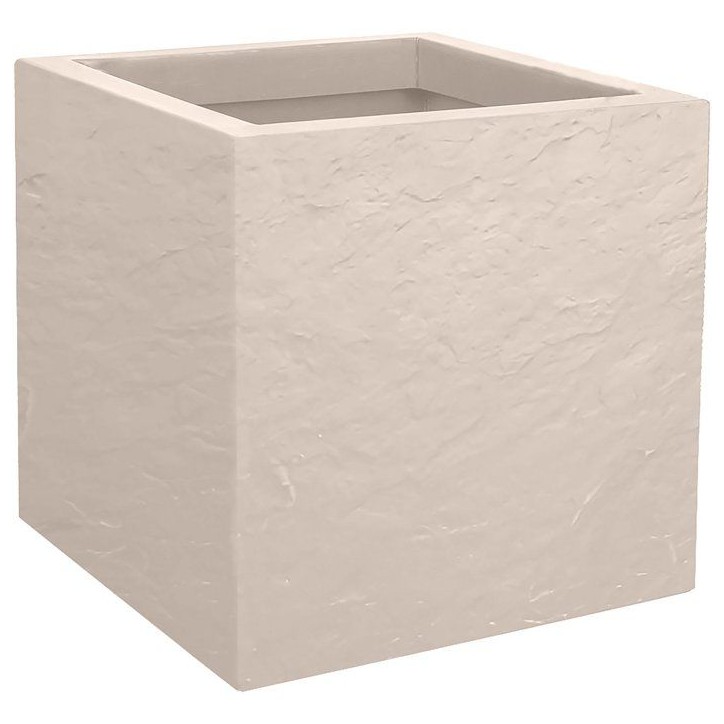 Pot de fleurs Carré 30 cm - EDA - Volcania Up - 21 L - Intérieur/Extérieur -Décor Pierre - 29,5 x 29,5 x H. 29,5 cm - Beige Pot de fleurs Carré 30 cm - EDA - Volcania Up - 21 L - Intérieur/Extérieur -Décor Pierre - 29,5 x 29,5 x H. 29,5 cm - Beige
