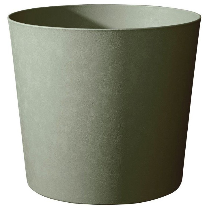 Pot de fleurs Conique Ø 40 cm - EDA - Element - 30 L - Systeme de drainage - Intérieur / Extérieur - Ø 39,1 x H 32 cm - Kaki