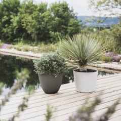 Pot de fleurs Conique Ø 60 cm - EDA - Element - 100 L - Systeme de drainage - Intérieur / Extérieur - Ø 57,5 x H 48,2 cm - C