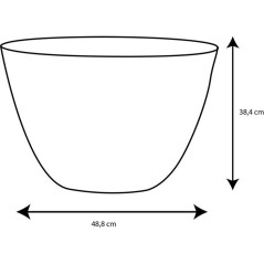Pot de fleurs Rond Ø 50 cm - EDA - Element - 47,8 L - Systeme de drai