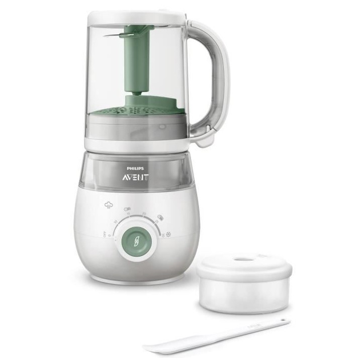 Robot Cuiseur-Mixeur 4 en 1 pour Bébé - PHILIPS AVENT - Cuit a la vapeur - Mixe - Réchauffe - Décongele Robot Cuiseur-Mixeur 4 en 1 pour Bébé - PHILIPS AVENT - Cuit a la vapeur - Mixe - Réchauffe - Décongele
