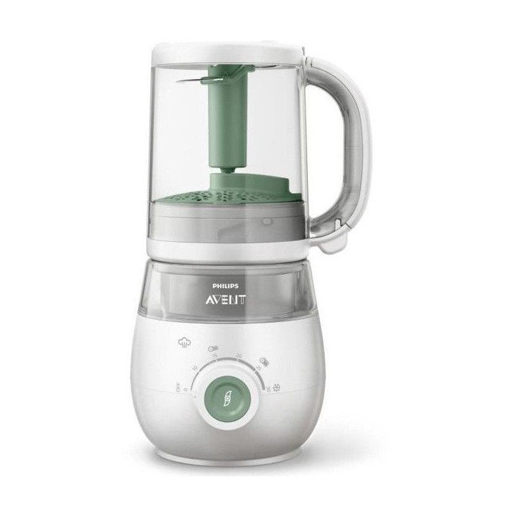 Robot Cuiseur-Mixeur 4 en 1 pour Bébé - PHILIPS AVENT - Cuit a la vapeur - Mixe - Réchauffe - Décongele Robot Cuiseur-Mixeur 4 en 1 pour Bébé - PHILIPS AVENT - Cuit a la vapeur - Mixe - Réchauffe - Décongele