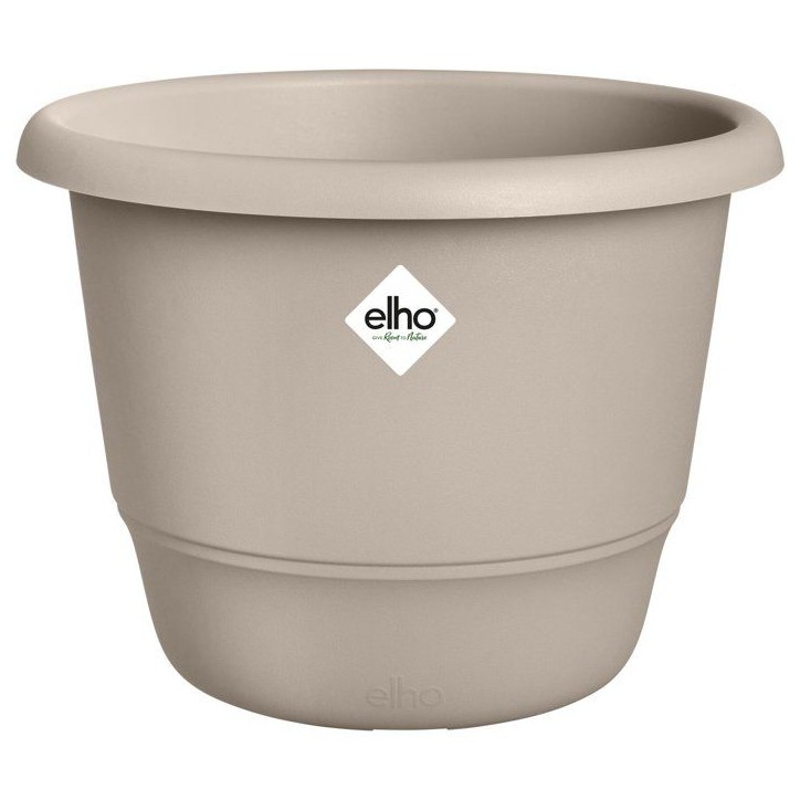 Pot de fleur rond - ELHO - Amiga Rond 55 - 55 L - Ø 55 x H 51 cm - Beige - Extérieur Pot de fleur rond - ELHO - Amiga Rond 55 - 55 L - Ø 55 x H 51 cm - Beige - Extérieur