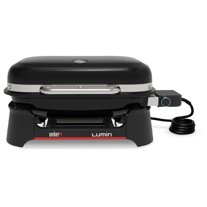 Barbecue + plancha - Électrique - Weber - Lumin - 2,2kW - Acier émaillé - Espace de cuisson 33 x 49 cm - Thermometre intégr Barbecue + plancha - Électrique - Weber - Lumin - 2,2kW - Acier émaillé - Espace de cuisson 33 x 49 cm - Thermometre intégr