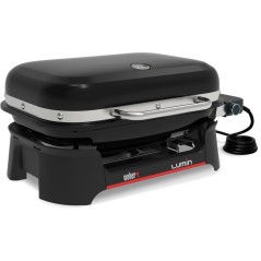 Barbecue + plancha - Électrique - Weber - Lumin - 2,2kW - Acier émaillé - Espace de cuisson 33 x 49 cm - Thermometre intégr