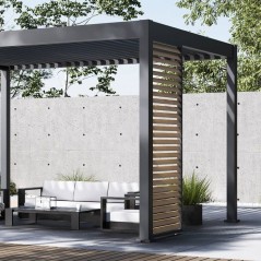 Panneau brise-vue - OMBREA - Ventelles horizontales - 1 m - Aluminium