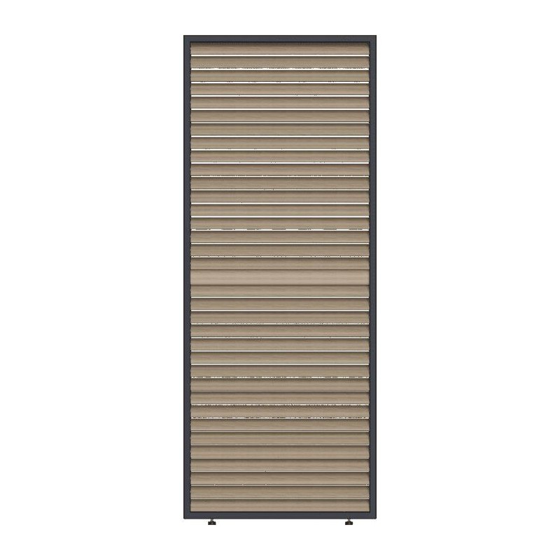 Panneau brise-vue - OMBREA - Ventelles horizontales mobiles - 1 m - Al