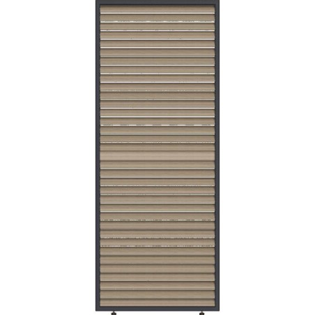 Panneau brise-vue - OMBREA - Ventelles horizontales mobiles - 1 m - Al
