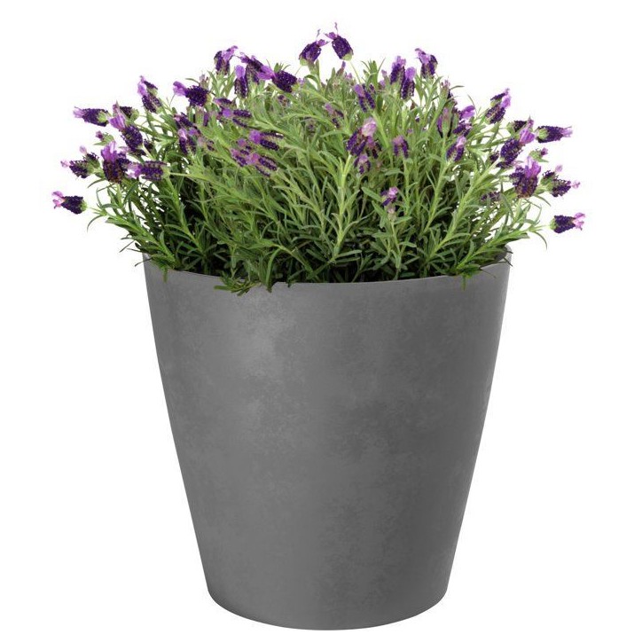 Pot de fleurs rond - GARDEN ID - Swing Cone - Ø 30 - 14 L - H 29 - Gris