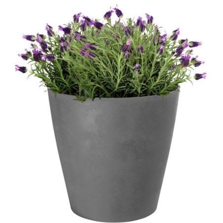 Pot de fleurs rond - GARDEN ID - Swing Cone - Ø 35 - 23 L - H 34 cm - Gris