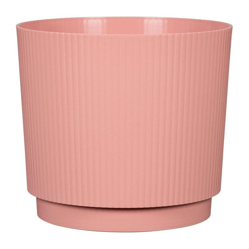 Cache-pot rond - GARDEN ID - Lino - Ø 25 - 7 L - H 22 cm - Rose