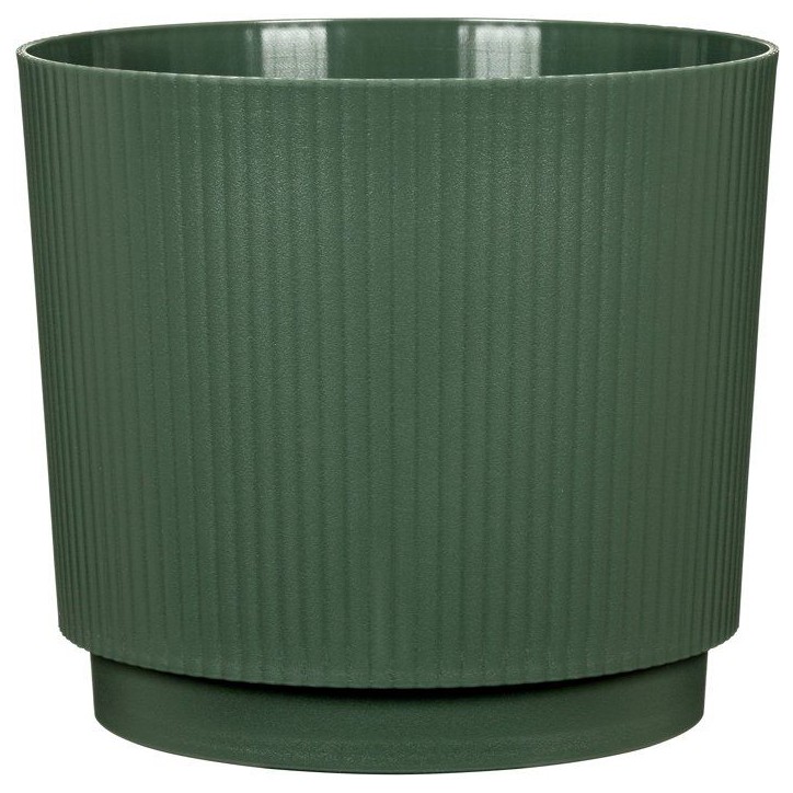 Cache-pot rond - GARDEN ID - Lino - Ø 25 - 7 L - H 22 cm - Vert foncé Cache-pot rond - GARDEN ID - Lino - Ø 25 - 7 L - H 22 cm - Vert foncé