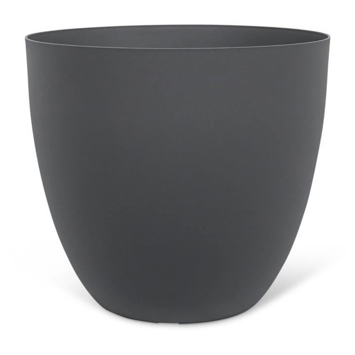 Pot de fleurs - GARDEN ID - Phoenix Anthracite - 48 x 42 cm - 100% Recyclé et Recyclable - Résistant au Gel et UV - Pour Exté