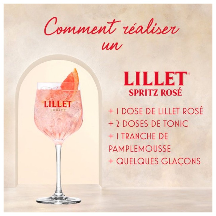 Lillet - Apéritif a base de vin rosé - 17,0 % Vol. - 75cl