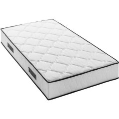 Ensemble matelas sommier 90 x 190 cm Hauteur 24 cm - ressorts ensaché