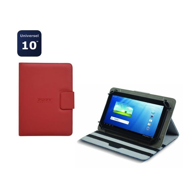 Housse Coque Etui pour Tablette universel 10' Rouge - MASCAR - PORT DE