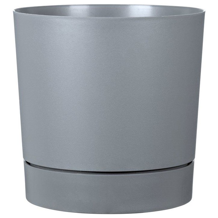 Pot de fleurs avec réserve rond - GARDEN ID - Plano - Ø 47 - 43 L - H 46 cm - Gris pure