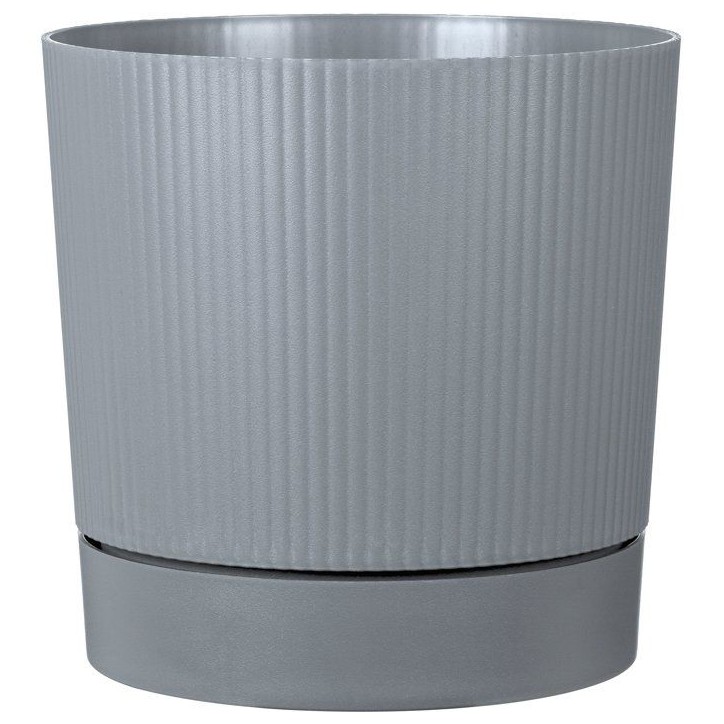Pot de fleurs avec réserve rond - GARDEN ID - Lino - Ø 29 - 14 L - H 29 cm - Gris pure Pot de fleurs avec réserve rond - GARDEN ID - Lino - Ø 29 - 14 L - H 29 cm - Gris pure