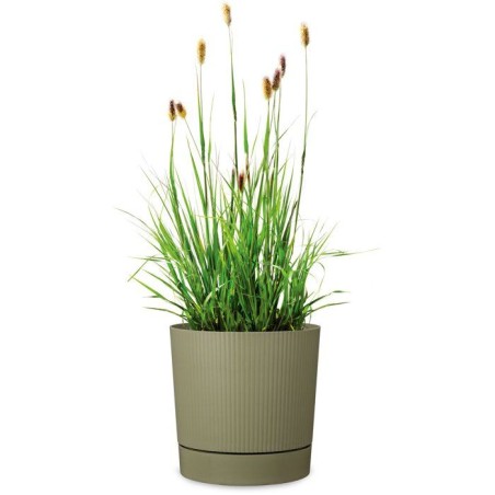 Pot de fleurs avec réserve rond - GARDEN ID - Lino - Ø 39 - 32 L - H 38 cm - Vert mousse