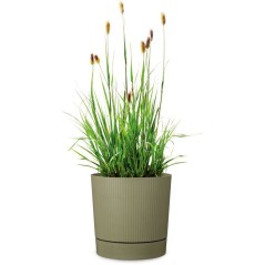 Pot de fleurs avec réserve rond - GARDEN ID - Lino - Ø 47 - 43 L - H 46 cm - Vert mousse