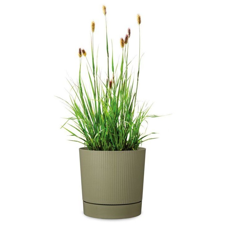Pot de fleurs avec réserve rond - GARDEN ID - Lino - Ø 47 - 43 L - H 46 cm - Vert mousse Pot de fleurs avec réserve rond - GARDEN ID - Lino - Ø 47 - 43 L - H 46 cm - Vert mousse