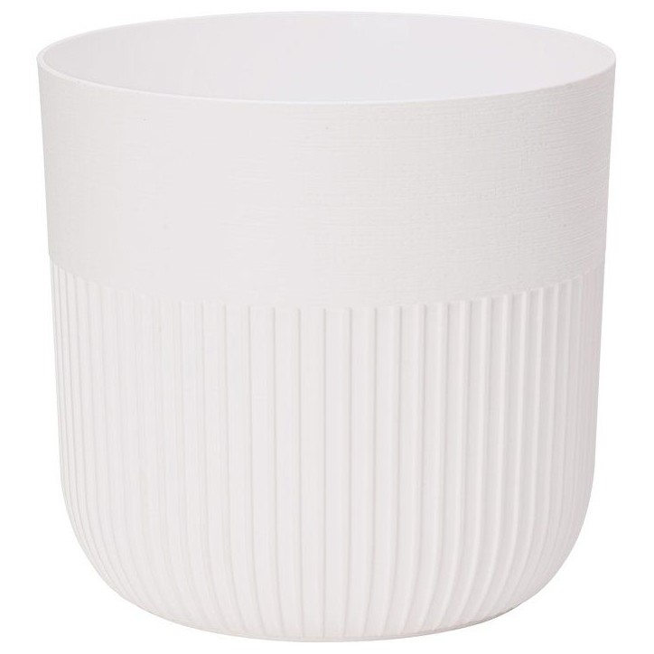 Pot de fleurs rond - GARDEN ID - Luca Grande - Ø 30 - 17 L - H 30 cm - Blanc