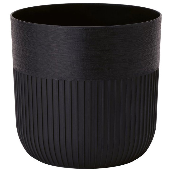 Pot de fleurs rond - GARDEN ID - Luca Grande - Ø 30 - 17 L - H 30 cm - Noir