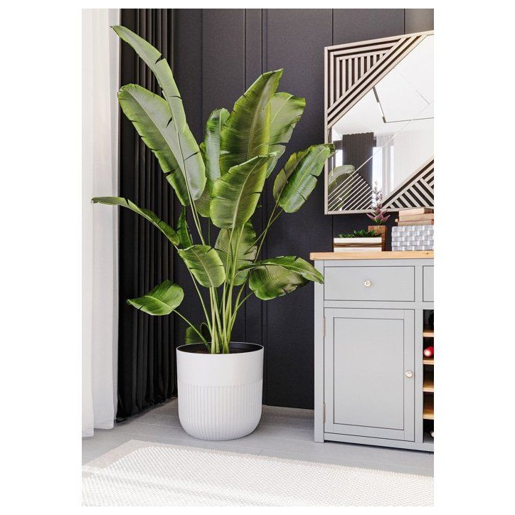 Pot de fleurs rond - GARDEN ID - Luca Grande - Ø 40 - 41 L - H 40 cm - Blanc