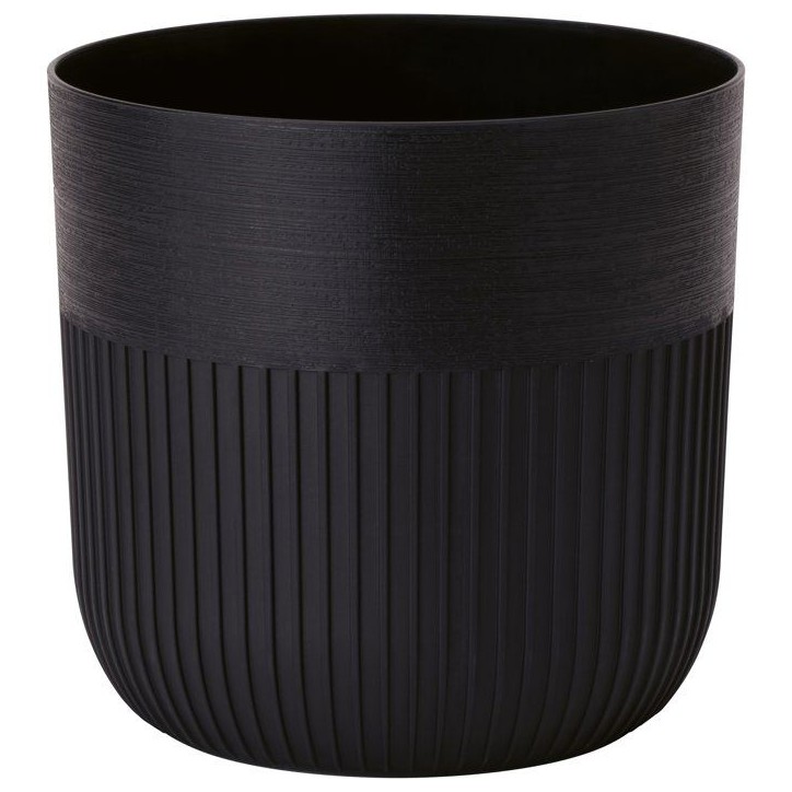 Pot de fleurs rond - GARDEN ID - Luca Grande - Ø 40 - 41 L - H 40 cm - Noir