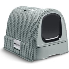 CURVER Bac a litiere pour chats - Bleu gris - Pour chat - 51 x 38,5 x