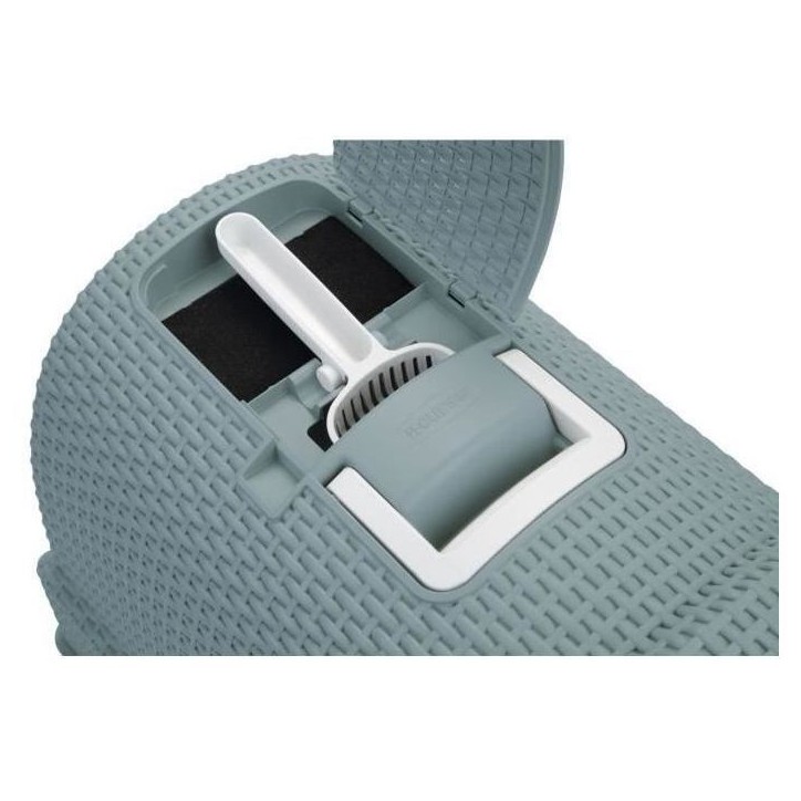 CURVER Bac a litiere pour chats - Bleu gris - Pour chat - 51 x 38,5 x 39,5 cm