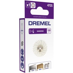 Brosse abrasive de précision DREMEL S472 - Diametre 25mm - Grain 120 - Pour Ponçage et Polissage