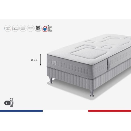 Ensemble matelas sommier 90 x 200 SIMMONS Hauteur 25 cm - Ressorts ens