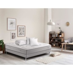 Ensemble matelas sommier 160 x 200 SIMMONS + Couette Oreillers - Haute